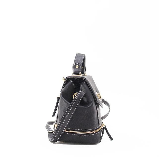 Suzy Q Cork Mini Backpack | Black - [rokcork]