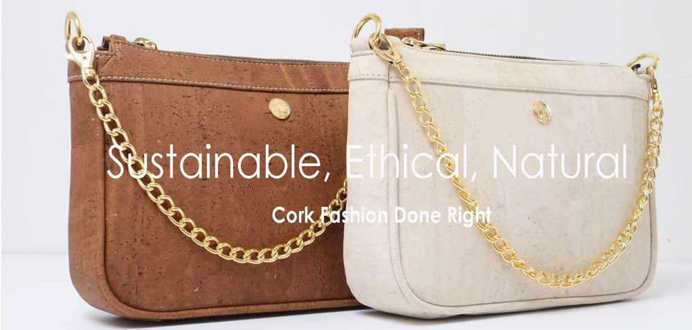 cork natural vegan small shoulder purses from Portugal – Rok Cork