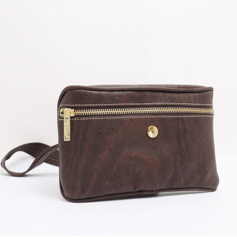 gorgeous cork belt bag in brown 