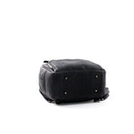 trendy cork backpack in black cork with shoulder straps