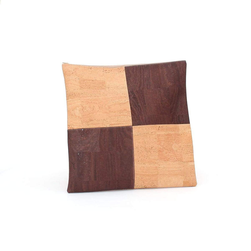 Tommy Cork Pillow Checker | Natural Brown - [rokcork]