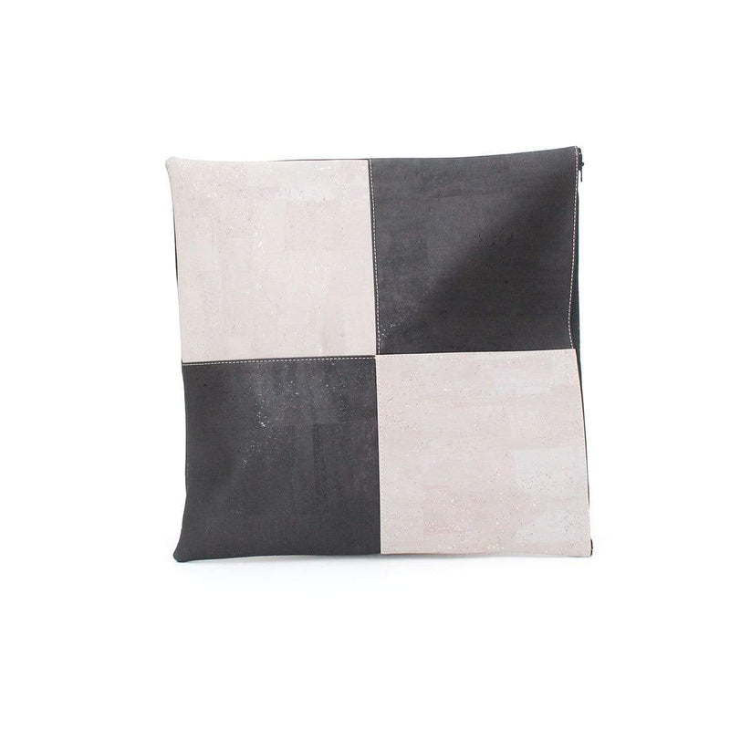 Tommy Cork Pillow Checker | Black Grey - [rokcork]