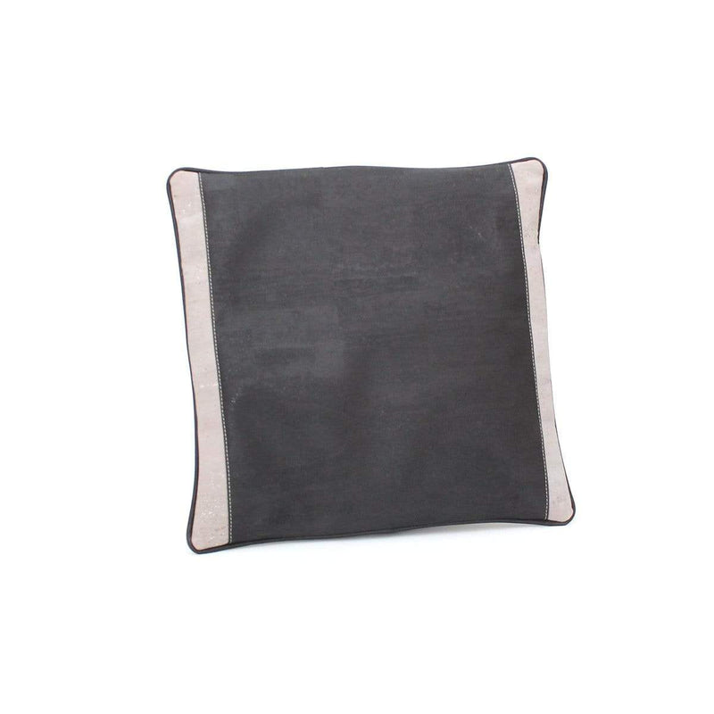 Tommy Cork Pillow Side Stripes | Black Grey - [rokcork]
